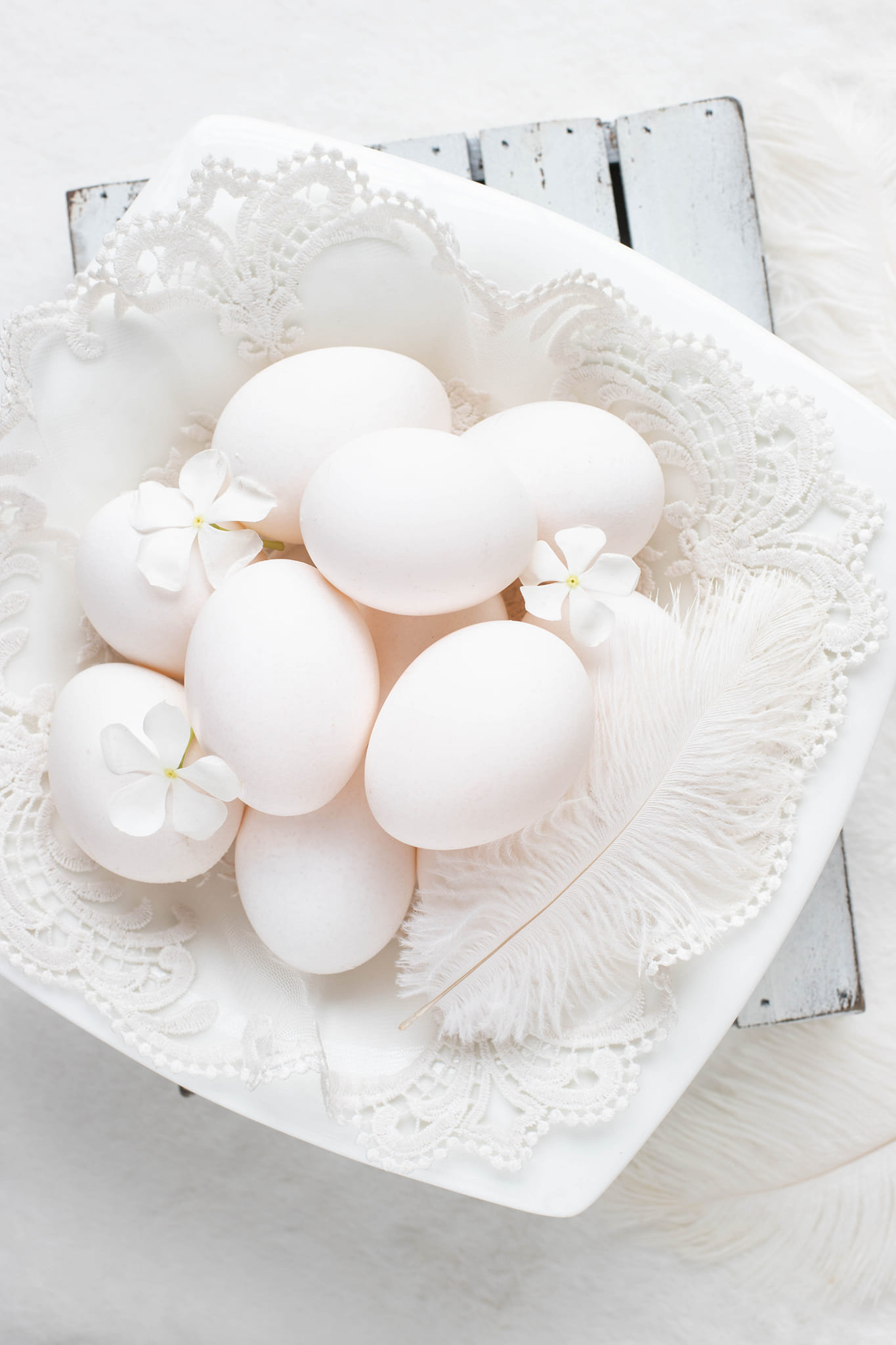 White eggs in a bowl